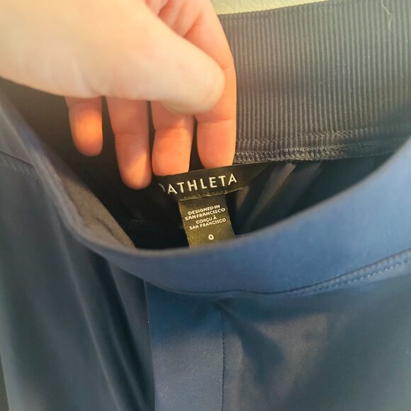 Athleta Brooklyn Mid Rise Ankle Pant Size 0 Navy Blue Pants Comfy Travel Neutral - Picture 5 of 11